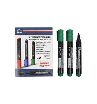 Маркер зелений COLOR-IT 8004(Green) Diamont "C" в упаковці 12 шт 30102 фото