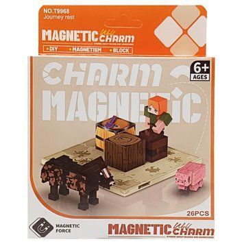 Дитячий магнітний конструктор Minecraft 9968, 26 деталей 9968 фото