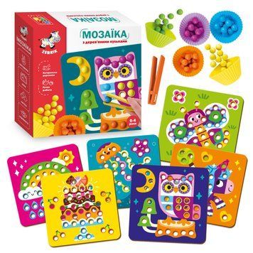 Мозаїка з дерев'яними кульками "Доповни картинку" Vladi Toys ZB2002-08 (укр) 22956 фото