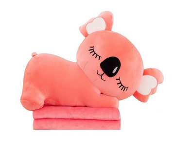 Дитяча м'яка іграшка "Коала" L1129(Pink) іграшка з пледом, розмір 50 см L1129(Pink) фото