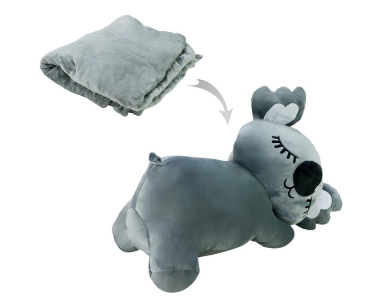 Дитяча м'яка іграшка "Коала" L1129(Grey) іграшка з пледом, розмір 50 см L1129(Grey) фото