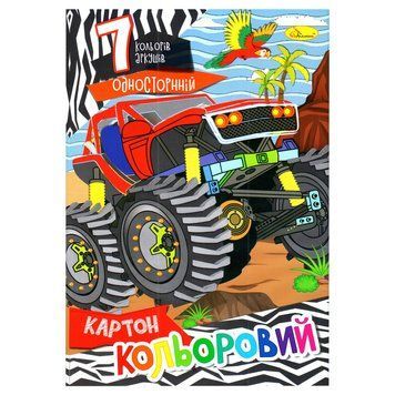 Набір кольорового картону А4 АП-1101-8, 7 аркушів 230 г/м2 54594 фото
