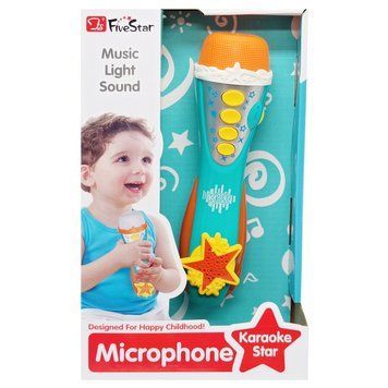 Дитячий іграшковий мікрофон 34564AB(Turquoise) звук, музика, регулятор гучності 34564AB(Turquoise) фото