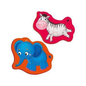 Магнітні бебі пазли "Зебра та слоненя" Vladi toys VT3208-12 29779 фото