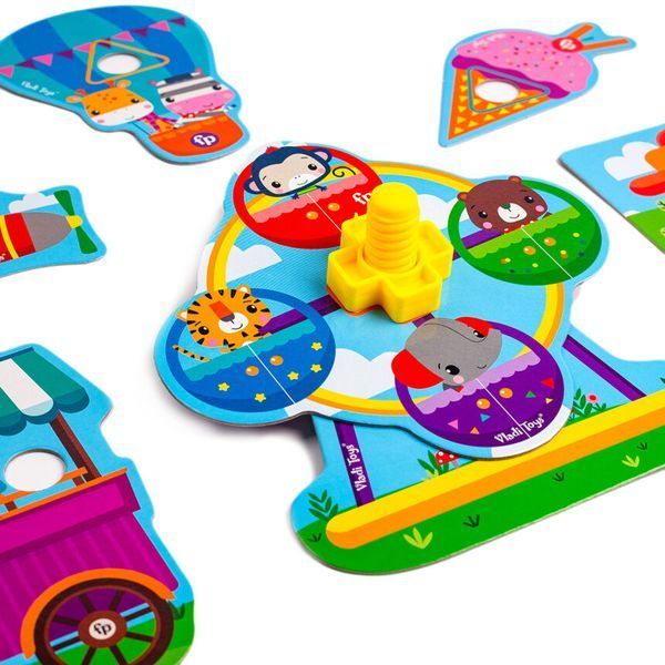 Гра-конструктор з болтами @Fisher-Price. Парк розваг@ Vladi Toys VT2905-21 Укр 23970 фото