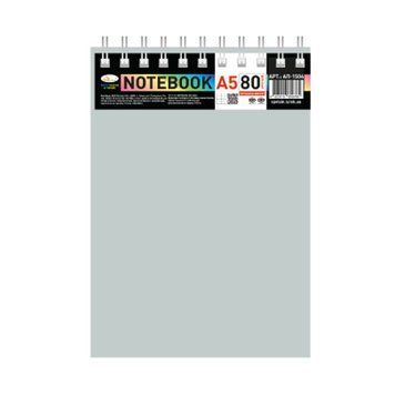 Блокнот А5 В-БП5-80(Gray) 80 аркушів, пружина зверху 63440 фото