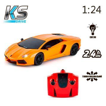 Автомобіль на радіокеруванні LAMBORGHINI AVENTADOR LP 700-4 KS DRIVE 124GLBO світяться фари 48895 фото