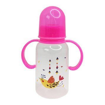 Пляшечка для годування з ручками MGZ-0205(Pink) 150 мл MGZ-0205(Pink) фото