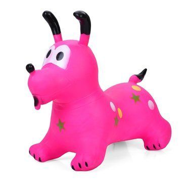 Дитяча іграшка-стрибун "Собачка" MS 4161(Pink) гума, до 20 кг 62947 фото