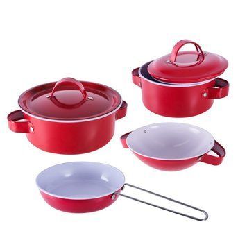 Дитячий набір посуду "Kitchenware" 620-B5(Red) каструля, пательня 620-B5(Red) фото