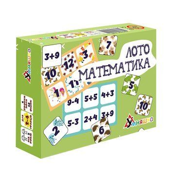 Розвиваюча настільна гра "Лото математика" 2149-UM 48 фішок 2149-UM фото