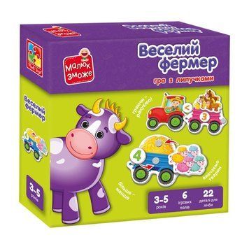 Дитяча настільна гра "Веселий фермер" VT2100-13 з липучками VT2100-13 фото