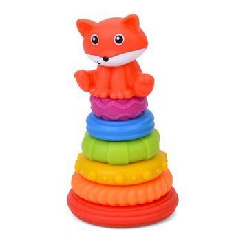Дитяча іграшка "Пірамідка Лисичка" 638-112(Orange) 18,5 см, 6 кілець 61455 фото