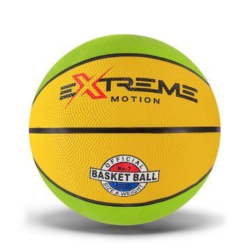М'яч баскетбольний Extreme Motion BB1485 № 7, 520 грам Зелено-жовтий BB1485(Blue) фото